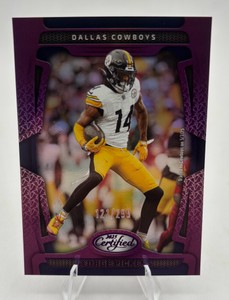 2025 Panini Certified #84 George Pickens Purple Mirror Numbered 121299 Dallas Cowboys