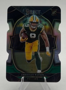 2022 Panini Select Christian Watson Die-Cut Rookie Card #53 Green Bay Packers
