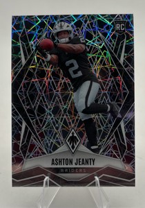 2025 Panini Phoenix Ashton Jeanty Silver Laser Rookie Card #158 Las Vegas Raiders