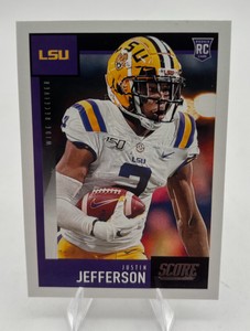 2020 Panini Score Justin Jefferson Rookie Card #430 LSU Tigers