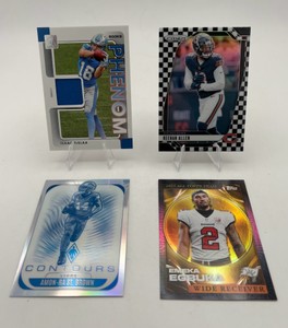 NFL Football WR Lot - Teslaa Patch RC  Egbuka  St.Brown  Keenan Allen Checkerboard