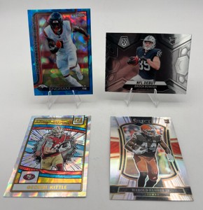 NFL Football TE Lot - George Kittle  Evan Engram  Brock Bowers RC  Fannin Jr. RC