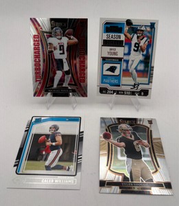 NFL Football Rookie QB Card Lot - Tyler Shough  Bryce Young  Michael Penix Jr.  Caleb Williams
