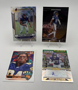 NFL Football Minnesota Vikings Card Lot - Randy Moss  Dallas Turner  Dwight McGlothern Auto  Justin Jefferson