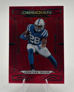 2023 Panini Obsidian #41 Jonathan Taylor Electric Etch Red Flood Numbered 1390