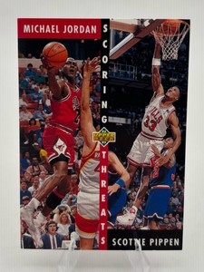 1992-93 Upper Deck Scoring Threats Michael Jordan  Scottie Pippen #62