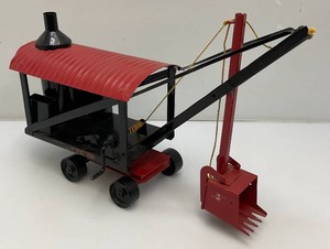 Antique Buddy "L" Pressed Steel 1920's Steam Shovel (Repainted?) 21" Long