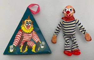 Vintage Max Carl Crawling Celluloid Baby Wind up Key Wind Toy In Original Box