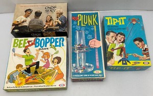 Misc. Vintage Ideal Games Including Ker Plunk, Chop Suey And More (Some May Be Missing Pieces)