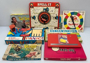 Misc. Vintage Games And Games Parts Including PANIC And More (Missing Pieces Present)
