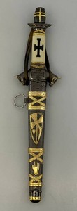 Collectible Templar Dagger  With Sheath 8 12 Blade
