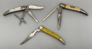 Three Vintage Pocket Knives Including Camillus And More
