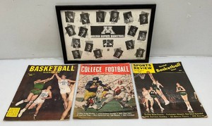 1940s & 50s Sports Magazines And Minnesota Gophers Basketball Autographed Picture