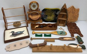 Large Group Of Misc. Hand Made Wood Items And More
