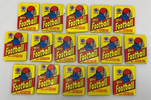 1980s TOPPS Football Trading Card Wax Packs