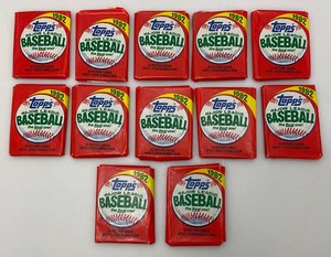 1980s Baseball Trading Card Wax Packs