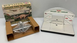 Est. $125.00 - $225.00 Limited Edition Of 5,000 Sinclair Ford Tri-Motor Die Cast Airplane Bank And End Year Wooden Hanger Diorama (New Old Stock) Hanger Has No Box