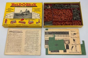 Very Old 1930s - 40s Bild-O-Brik Building Set In Original Box