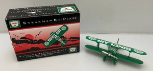 SINCLAR Die Cast Airplane Bank Stearman Bi Plane (New Old Stock)