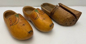 Vintage Collectible Dutch Wooden Clogs