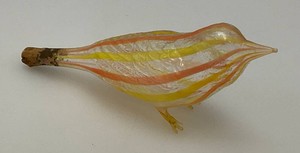 Est. $100.00-$200.00 RARE Antique Hand Blown Multi Colored Glass Bird Perfume Bottle 3