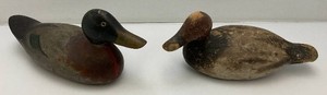 Two Antique Wooden Duck Decoys