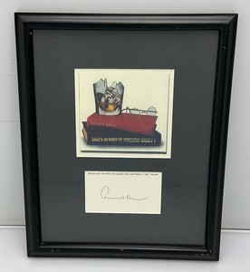 Framed Behind Glass Edward Albee Autograph Picture 12 12 x 15 12
