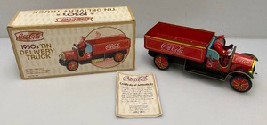 Collectible Xonex Brand Coca Cola Limited Edition 8,084 Of 20,000 Tin Delivery Truck (New Old Stock) With COA