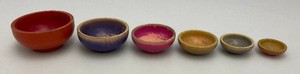 Very Old Wooden Nesting Bowls Salesman Sample Bigest Is 1 12 x 3