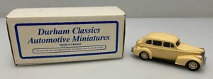 Collectible 143 Scale Metal DURHAM Classics DC-27A 1938 Olds 4 Dr. Sedan Cream Miniature Car (New Old Stock)