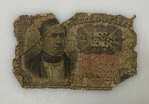 1874 5th Issue US 10 Cents Fractional Currency (In Protective Sleeve) As Seen