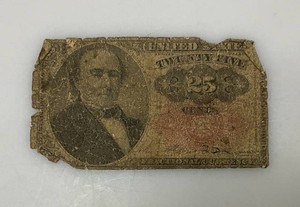 1874 5th Issue US  25 Cents Fractional Currency (In Protective Sleeve) As Seen