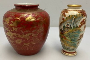 Vintage Oriental Themed Japanese Vases 6