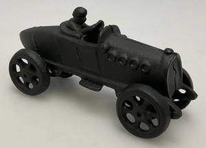Vintage Cast Iron Race Car Boat Tail Indy 5