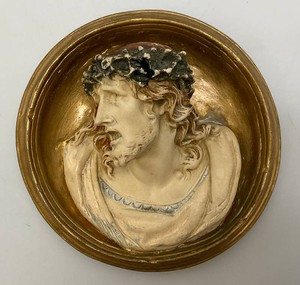 Vintage Chalkware Jesus Wall Plaque 6 12