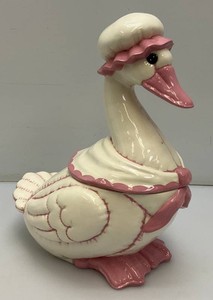 Large Vintage Goose Cookie Jar 14