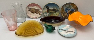 Misc. Household Items Including Mid Century Modern Pink Glass Vase And More