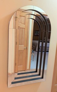 Wall Mirror - Vintage Art Deco Arched Beveled