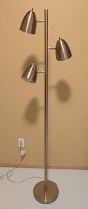 Floor Lamp - Gold-Tone Four-Light Adjustable Shade