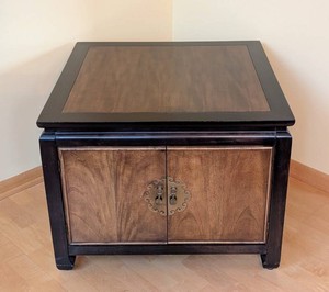 Vintage Chinoiserie Side Cabinet Table