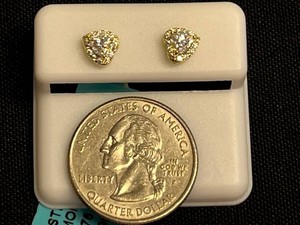 Moissanite Heart Stud Earrings - Sterling Silver 0.76 CTW VS D Color - $599 retail tag