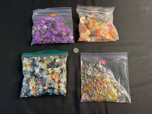 Craft Buttons - Assorted Sewing Buttons (Lot of 4)