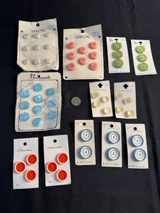 Sewing Buttons - Vintage Mixed Lot of Carded Assortments