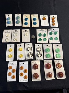 Vintage Sewing Buttons - BGE, Vogue, La Mode & Costumakers