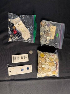 Vintage Buttons - Assorted Sewing, Shell-Style & Novelty Mixed Lot