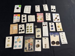 Vintage Sewing Buttons - Branded Assortment