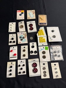 Vintage Sewing Buttons - La Mode, Streamline & Assorted Brands