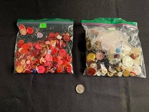Sewing Buttons - Assorted Button Collection, 2 Groupings