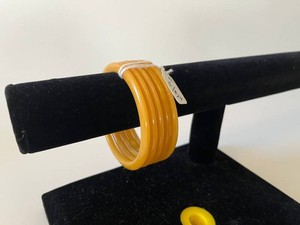 Bangle Bracelets - Amber-Tone Group (Lot of 5)