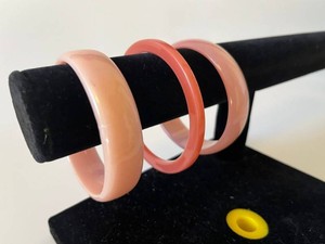 Bangle Bracelets - Pink & Coral Set (Lot of 3)